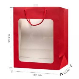 48 Pieces Valentine's 18x13 Window Gift Bag - Valentine Gift Bag's