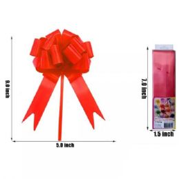 48 Packs 9 Inch Red Bow Valentine's Decor - Valentine Decorations