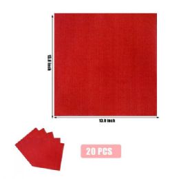 72 Packs 20pc Pack Red Napkins - Valentine Decorations