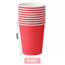 72 Packs 10pc Red Paper Cup - Valentine Decorations