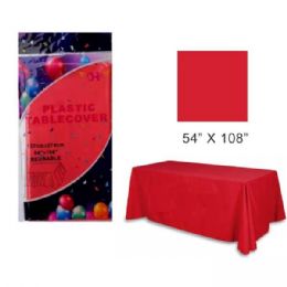 72 Pieces 54x108 Red Table Cloth - Valentine Decorations