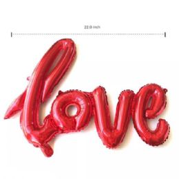 48 Pieces Valentine's 22 Inch Love Foil Balloon - Valentine Decorations