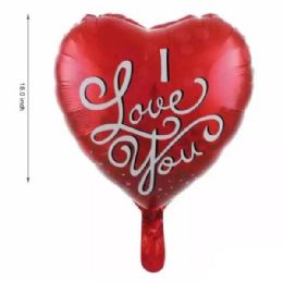 72 Pieces 18 Inch Valentines Foil Balloon Red Ily - Valentine Decorations