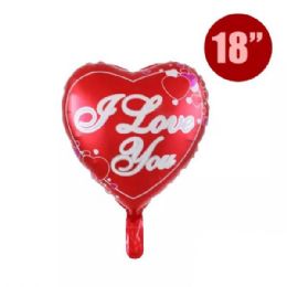 72 Pieces 18 Inch Valentines Foil Balloon Red - Valentine Decorations