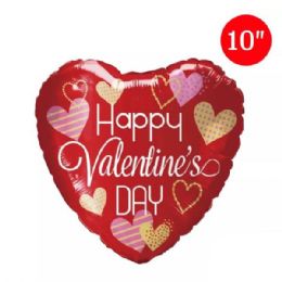 72 Pieces 10 Inch Valentine's Foil Balloon Red Hearts - Valentine Decorations