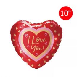 72 Pieces 10 Inch I Love You Foil Balloon - Valentine Decorations