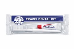 Yacht & Smith Dental KiT- 1 White Plastic Toothbrush + 1oz Toothpaste In Film Package