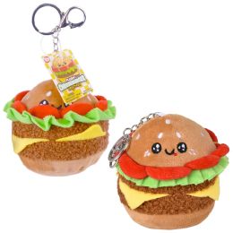 144 pieces of 4" Plush Cheeseburger Clip on
