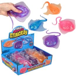 72 pieces 5.25" Squeezy Sugar Sting Ray 12ct - Slime & Squishees