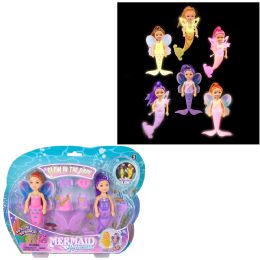 24 of 5.5" Glow In Dark Mermaid Set