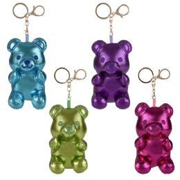 144 of 4" Metallic Yummy Bear Plush Clip on