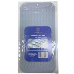 20 pieces of Dish Drying Mat 100% Silicone 12" X 6" In Gray Color