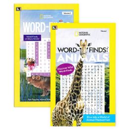 48 Pieces Kappa National Geographic Word Finds Puzzle Book - Digest Size - Coloring & Activity Books