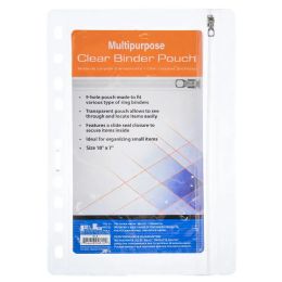 24 Pieces 10" x 7" Clear Pencil Pouch - Pencil Boxes & Pouches