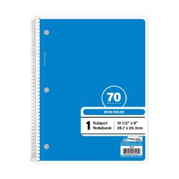 24 Pieces W/r 70 Ct. 1-Subject Blue Spiral Notebook - Note Books & Writing Pads