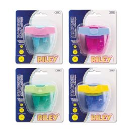 24 Pieces Riley Triple Sharpener With Receptacle - Sharpeners