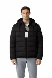 Yacht & Smith Warm Down Insulated Mens Hooded Winter Jacket Assorted Sizes S-Xl Black