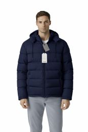 Yacht & Smith Warm Down Insulated Mens Hooded Winter Jacket Assorted Sizes S-Xl Navy