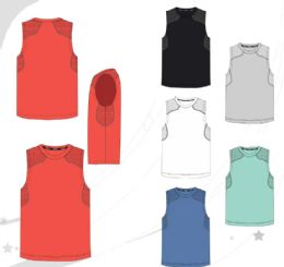 72 Pieces of Mens Sleeveless Performance Top M-2x