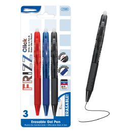 144 Pieces of Frizz Assorted Color Erasable Gel Retractable Pen With Grip (3/pack)