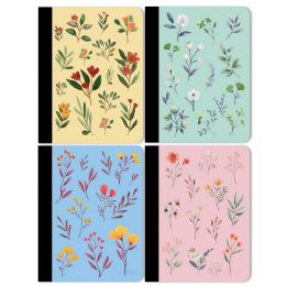 48 Pieces C/r 100 Ct. Floral Composition Book - Note Books & Writing Pads