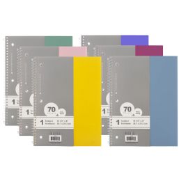 24 Pieces W/r 70 Ct. 1-Subject Morandi Poly Cover Spiral Notebook - Note Books & Writing Pads