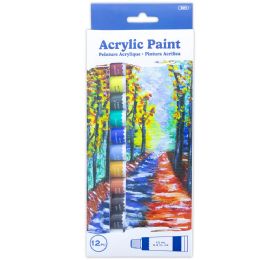 12 Pieces 0.4 FL OZ 12 Colors Acrylic Paint - Paint, Brushes & Finger Paint
