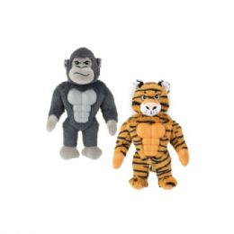 24 pieces of Tough Plush Muscle Gorilla And Tiger Dog Toys