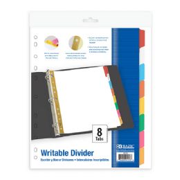 24 pieces White Paper Dividers W/ 8-Writable Color Tabs - Dividers & Index Cards