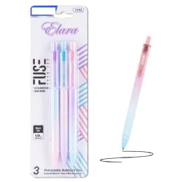 144 Pieces of Elara Fuse Tech Ink Retractable Pen 3-Pack