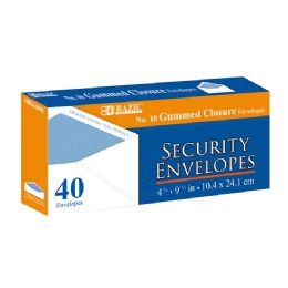 24 pieces #10 Security Envelopes W/ Gummed Closure (40/pack) - Envelopes