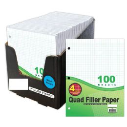 36 Pieces 100-Count 4-1" Quad-Ruled Filler Paper - Note Books & Writing Pads