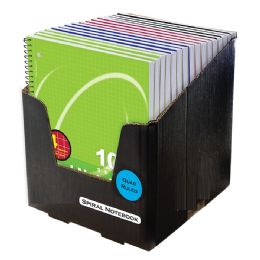 24 Pieces 100-Count Quad-Ruled 4-1" Spiral Notebook - Note Books & Writing Pads