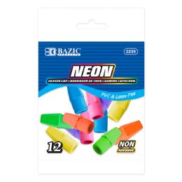 36 pieces Neon Eraser Cap (12/pack) - Erasers
