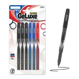 144 Pieces of Geluxe Assorted Gel Roller Pen 6-Pack