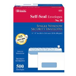 5 pieces #10 SelF-Seal Security Single Window Envelopes (500/box) - Envelopes
