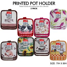 72 Pieces 2 Pcs Set Printed Pot Holder - Oven Mits & Pot Holders
