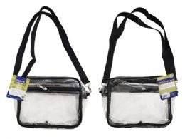 24 Pieces Clear Crossbody Bag with Front Zipper  - Shoulder Bags & Messenger Bags