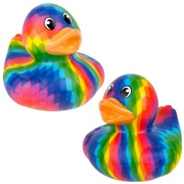 576 pieces 2" Rainbow Pixel Duckies - Bulk Novelty Prizes