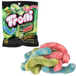 12 pieces Peg Bag Trolli Sour Mountain Dew Crawlers - Food & Beverage