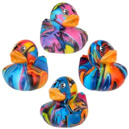 576 pieces 2" Graffiti Print Duckies - Bulk Novelty Prizes