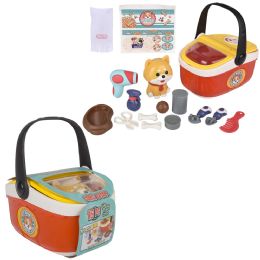 12 pieces 16pc Pet Corgi Basket Playset - Girls Toy Sets