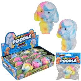 144 pieces 2.75" Sticky Rainbow Poodle 12ct - Bulk Novelty Prizes