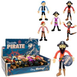 288 pieces 3.75" Bendable Pirate - Bulk Novelty Prizes