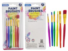 24 Pieces ARTIST PAINT BRUSHES 6.1" TO 5.1" Long - Paint, Brushes & Finger Paint