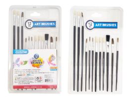 24 Pieces 12-Piece ARTIST PAINT BRUSHES - Paint, Brushes & Finger Paint