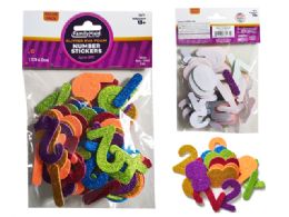 48 Pieces 60-Piece Number Stickers Glitter Eva Foam - Stickers