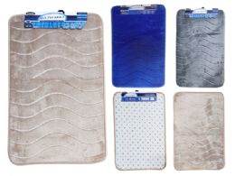 24 Pieces Memory Foam Bath Mat - 50x80cm Wave-Embossed Microfiber - Bath Mats