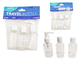 24 Sets 3pc Travel Bottle Set - 75ml - clear - Travel & Luggage Items