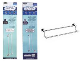 12 Pieces Double Tower Bar Silver CHROME 23-inch L X5.25 - Towel Rods & Hangers